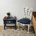 chaise midnight blue et raw silk fusion mineral paint l_atelier d_ama1.webp