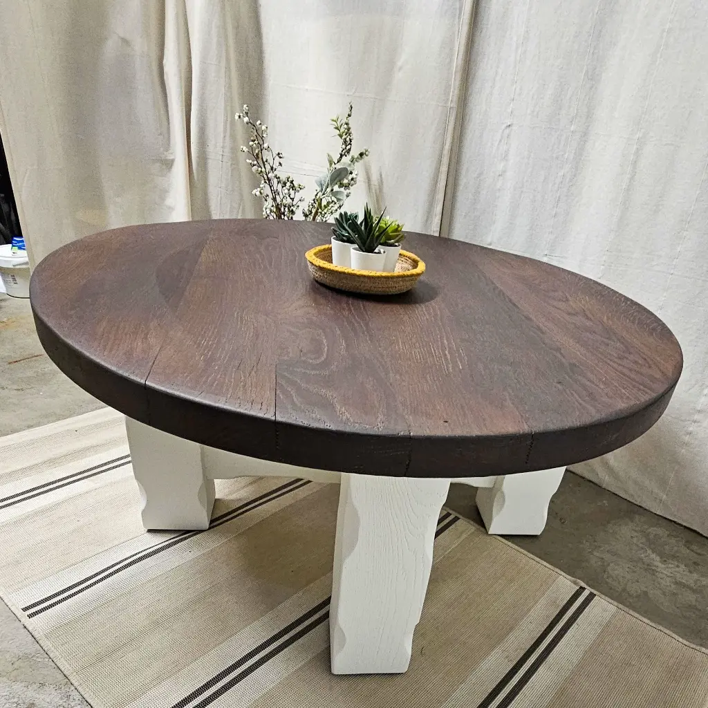 table salon chêne Casement Fusion Mineral Paint et SFO Cappucino l'atelier d'ama 3.webp