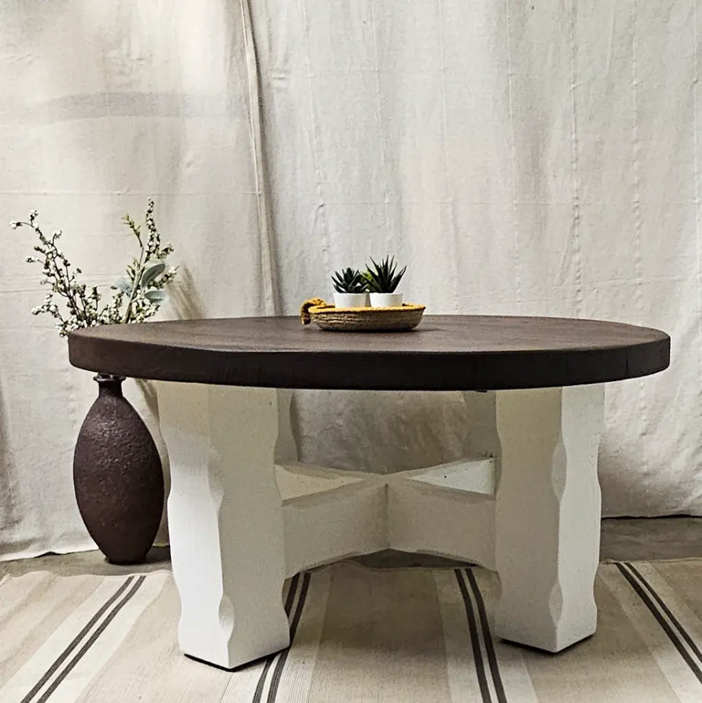 table salon chêne Casement Fusion Mineral Paint et SFO Cappucino l'atelier d'ama (1).webp