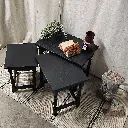 Table gigogne Coal Black Fusion Mineral Paint latelierdama4.webp