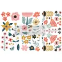 Petit transfert décoratif - Doodle Flowers 
