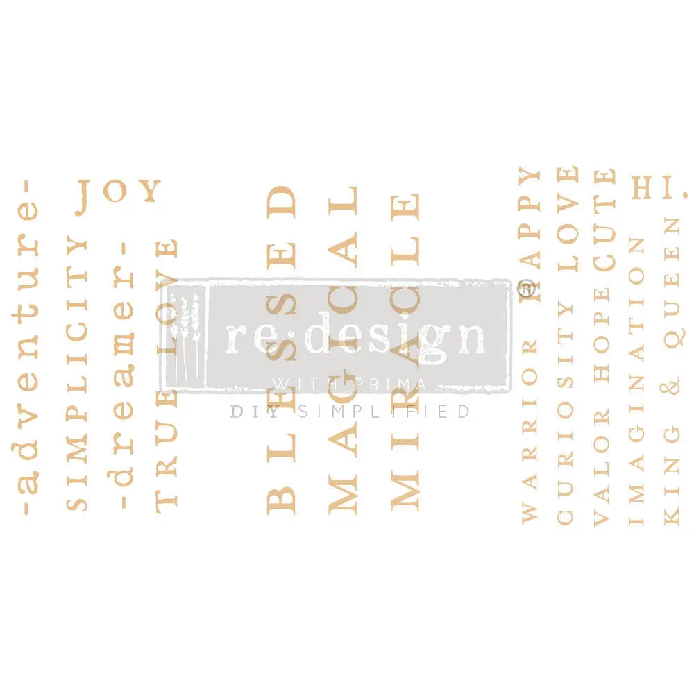 Petit transfert décoratif - Powerfull Words