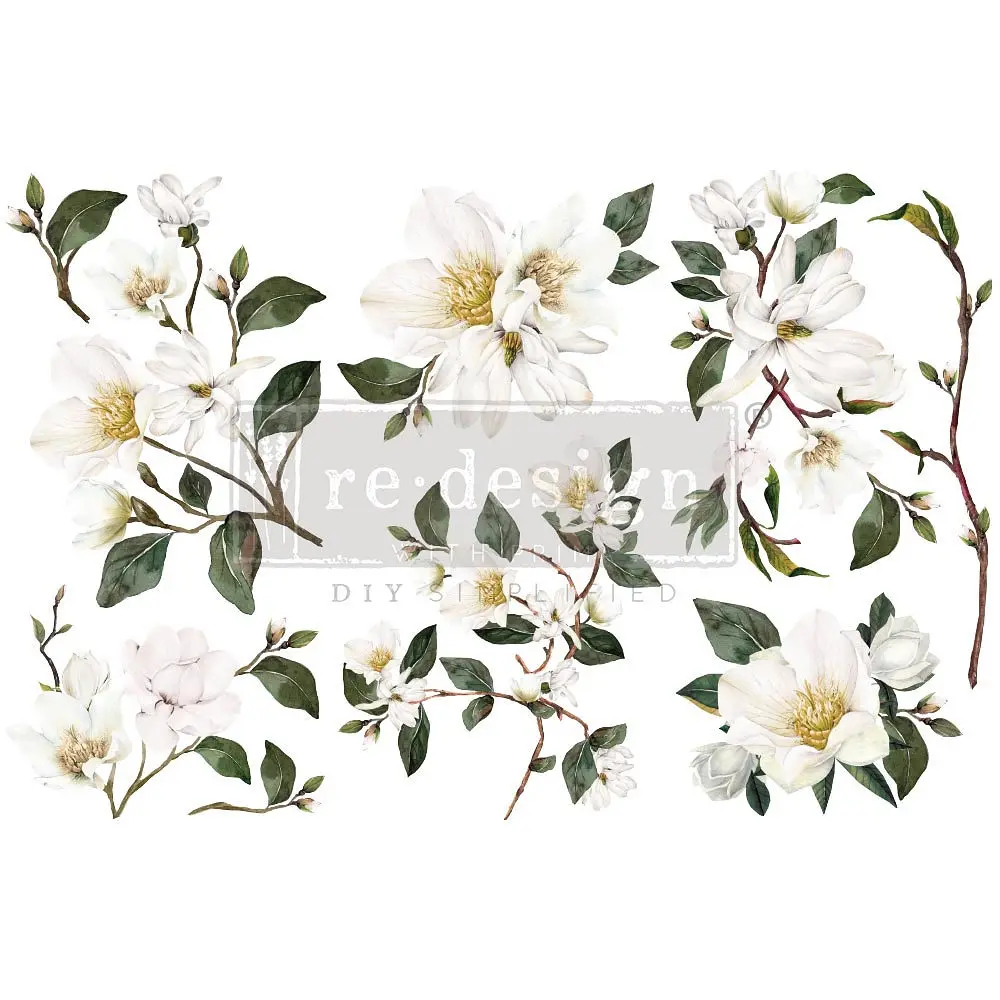 Petit transfert décoratif - White Magnolia