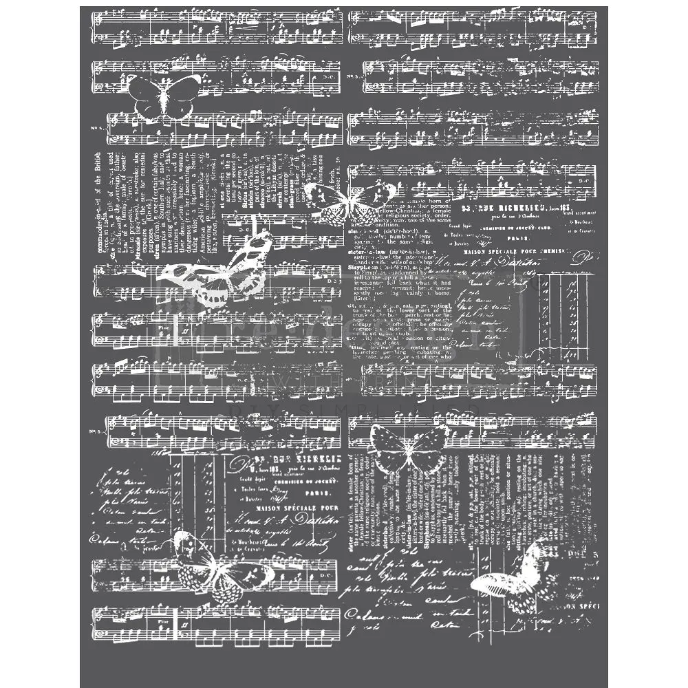 Large decor transfer - Music & the Butterflies