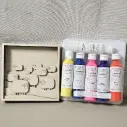 Pack créatif : cadre mouton en bois à peindre + peinture Fusion Kids peps