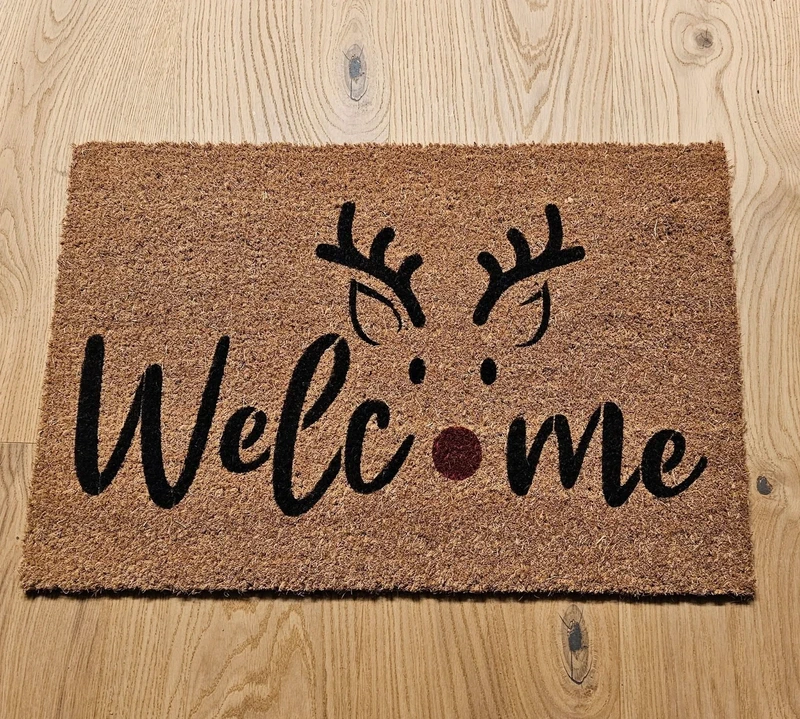 Paillasson en coco décoré "Welcome"