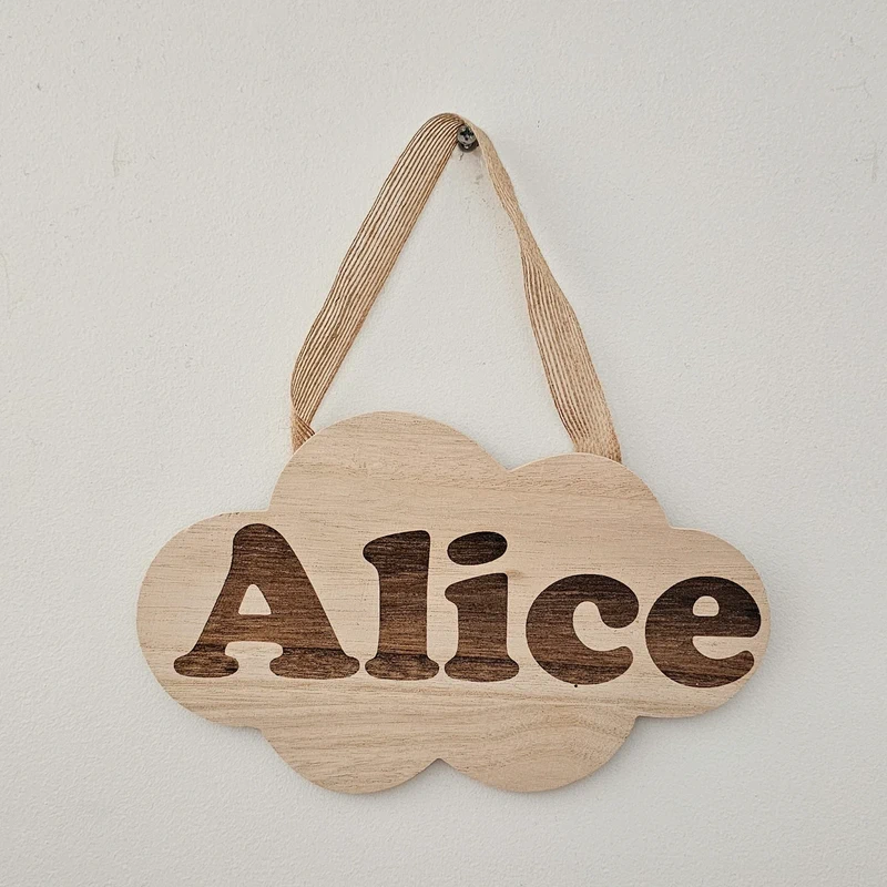 Pancarte en bois "Alice" 