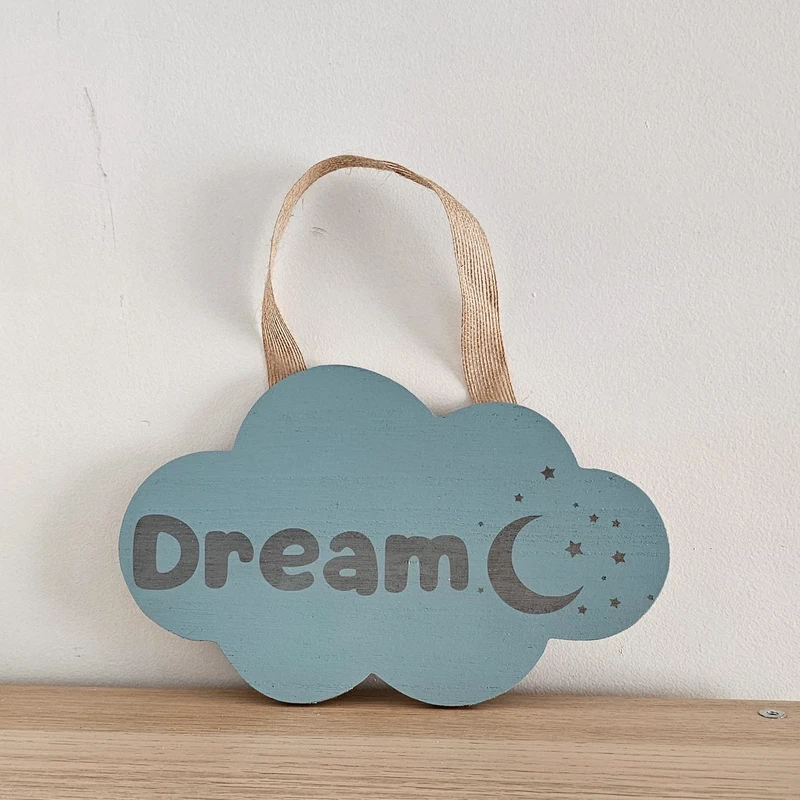 Pancarte gravée et peinte 