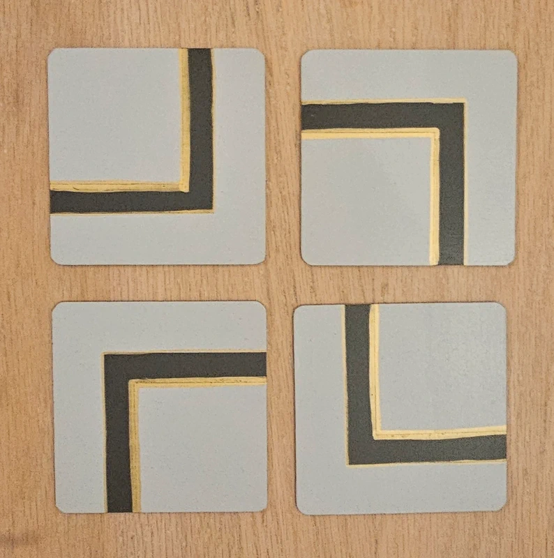 Sous-verres décorés "carré"