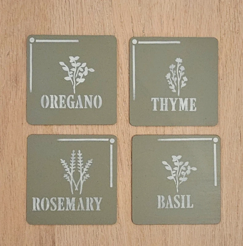 Sous-verres décorés "herbes"