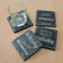 Sous-verres en ardoise décorés Whisky