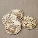 Sous-verres décorés Cactus