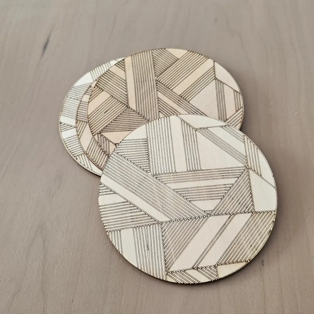 Sous-verres décorés géométrie