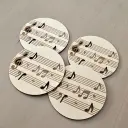 Sous-verres décorés musique