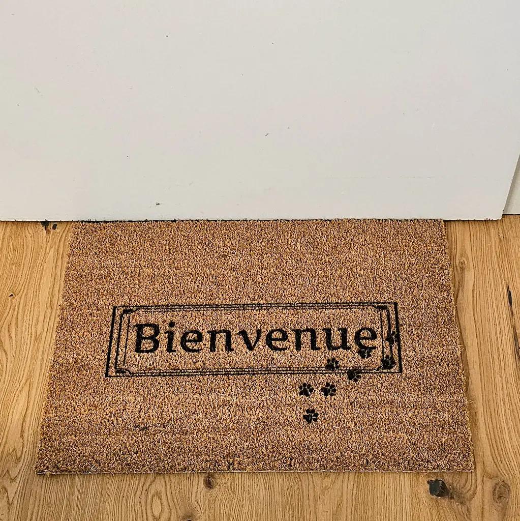 Tapis en Coco gravé au laser (Bienvenue)