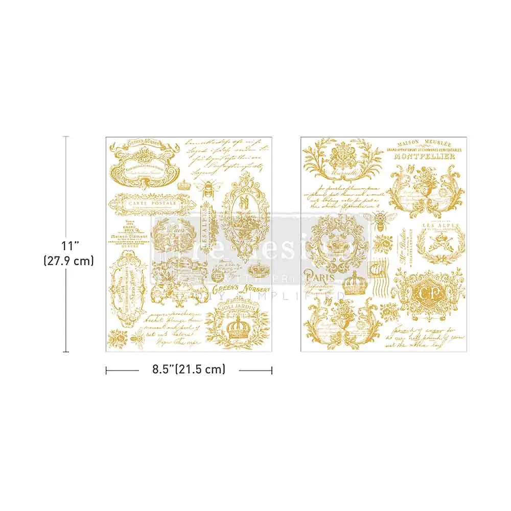 Redesign H2O transfert A4 - Gilded Memories