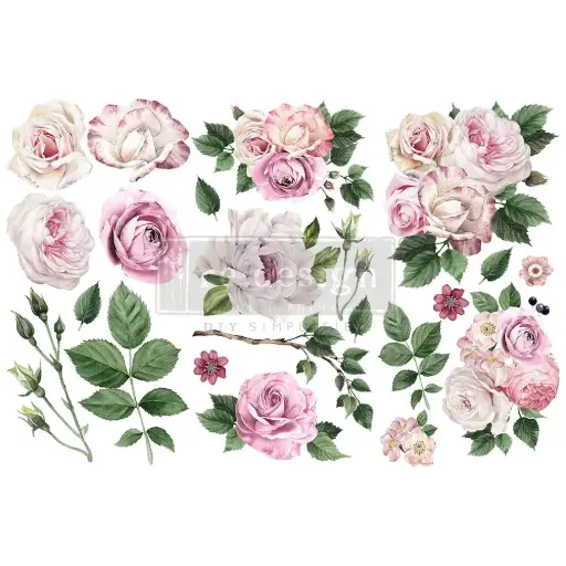 Small decor transfer - Delicate Roses