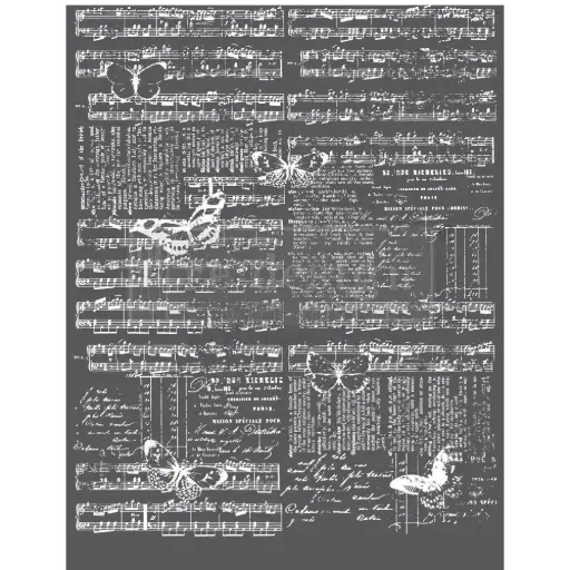 Large decor transfer - Music & the Butterflies