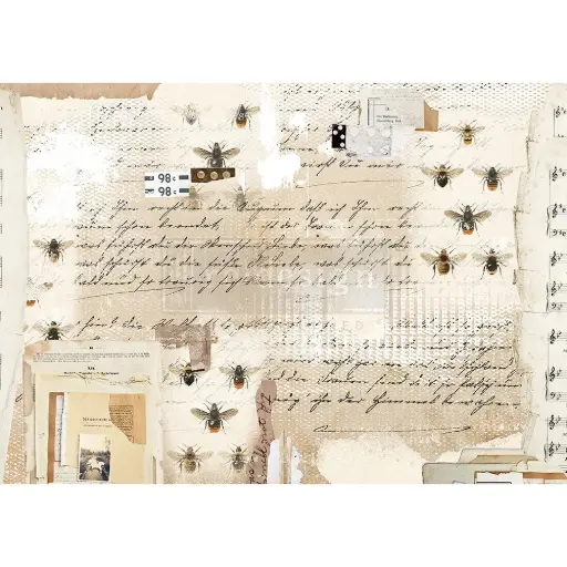 Decoupage Rice paper - Mysterious Notes
