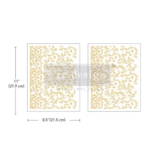 Medium A4 decor transfer Vinyard Elegance
