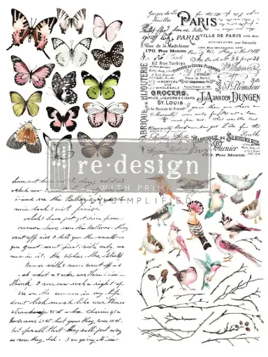 Redesign transfert pour meuble - Parisian Butterflies
