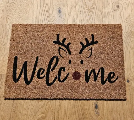 Paillasson en coco décoré "Welcome"