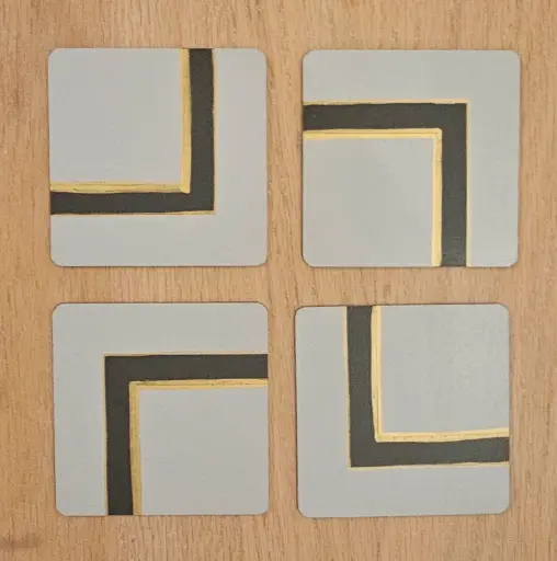 Sous-verres décorés "carré"