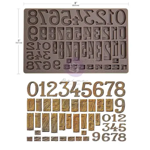 Moule Redesign- Letterpress Numbers (Finnabair)