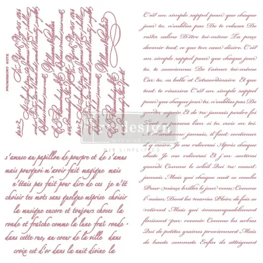 Redesign - tampon acrylique transparent - Vintage Script