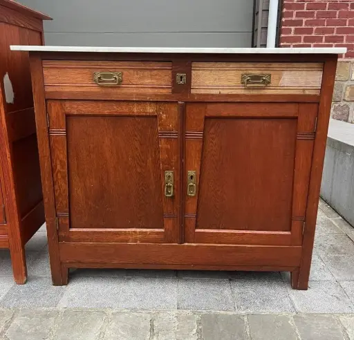 Meuble d'appoint tiroir marbre