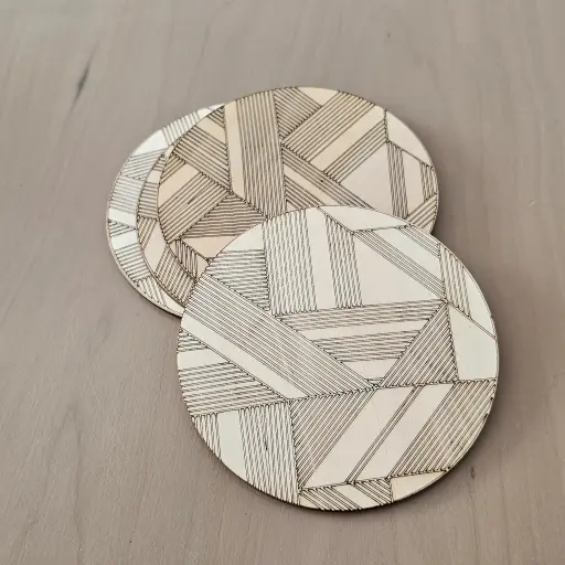Sous-verres décorés géométrie