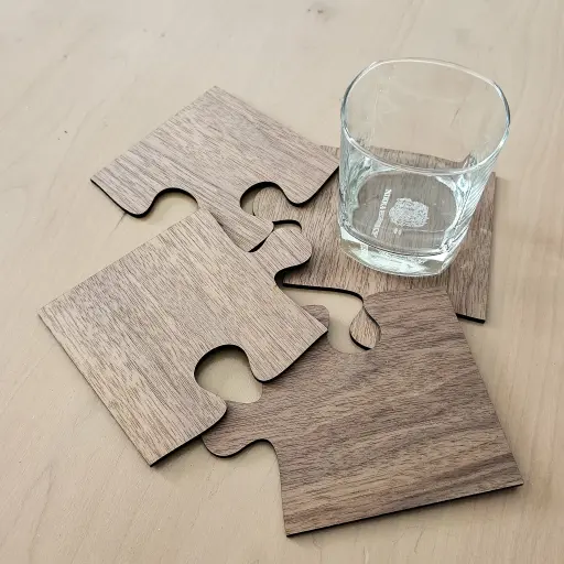 Sous-verres décorés puzzle
